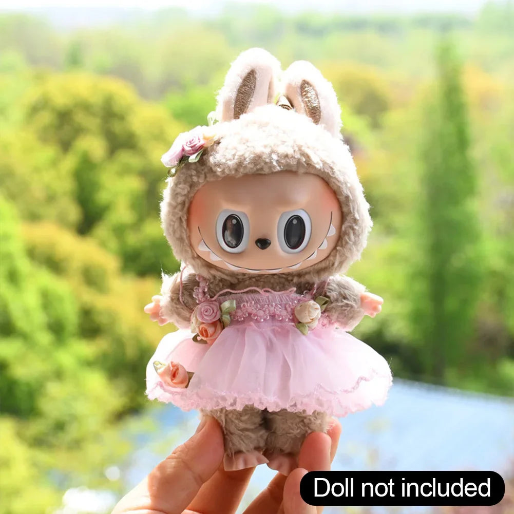 17cm Mini Plush Doll'S Clothes Outfit Accessories For Korea Kpop Exo Labubu Idol Dolls Wedding dress suit Clothing Gift