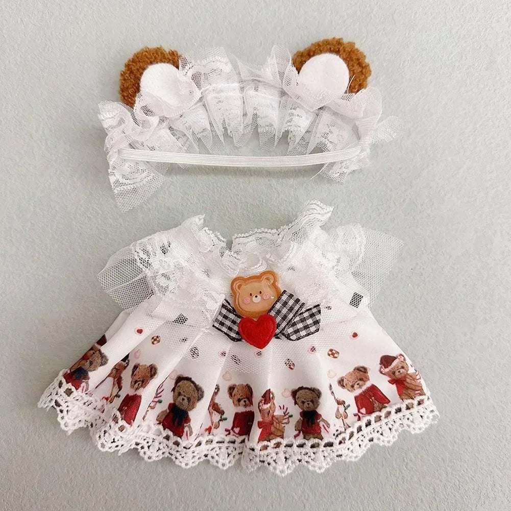 20cm cotton doll cute and sweet Lolita dress 20cm doll changing clothes small skirt for Baby three v3 no doll