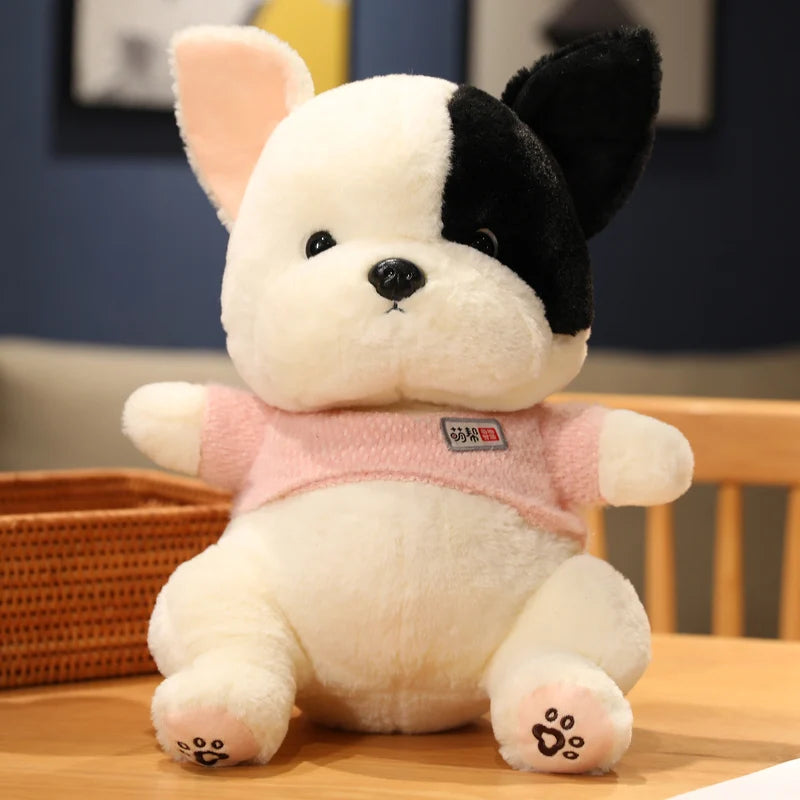 25/35/45cm Lovely Dog Dressing Up Wearing Clothes Eating Candy Dolls Cute Soft Stuffed Plush White Dog Peluche Girls Kids Gift