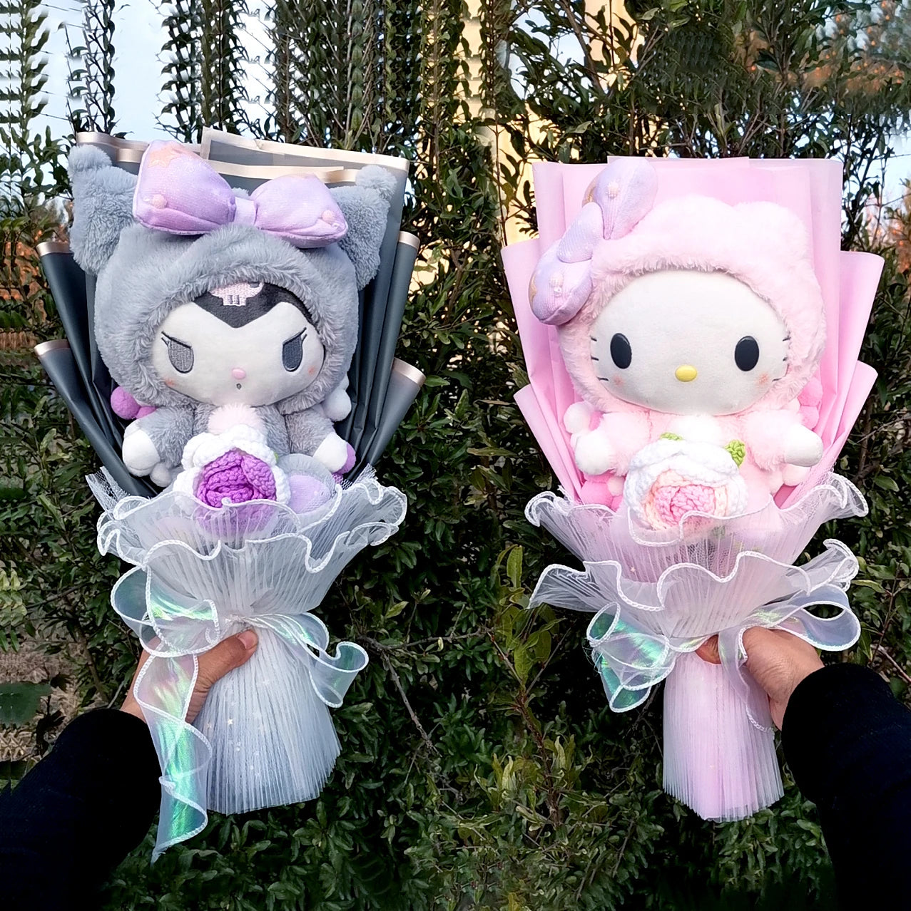 Hello Kitty Kuromi My Melody Plush Bouquet Cinnamoroll Sanrioed Anime Doll Toy Valentine's Day Christmas Graduation Holiday Gifs