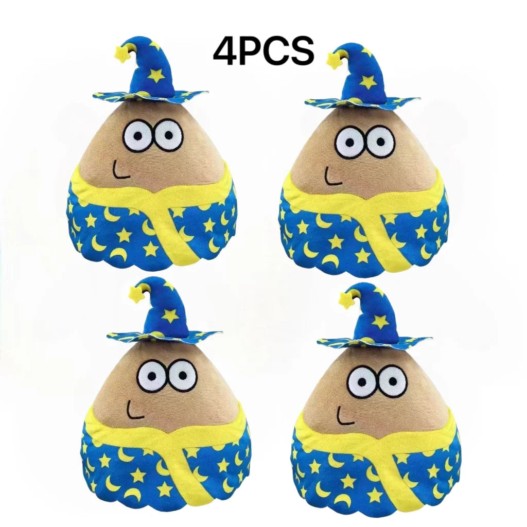 New My Pet Alien1/7 Pou Plush Cute Peripheral Triangle Square Brown Smiley Face Cute Doll For Children Birthday Gifts Christmas