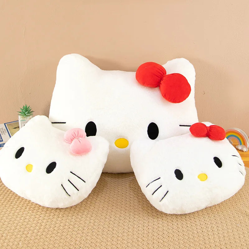 30/40cm Hello Kitty Pillow Cute Big Head Sofa Cushion Cat Head Plush Pillow High Beauty Cartoon Girl Pillow Gifts