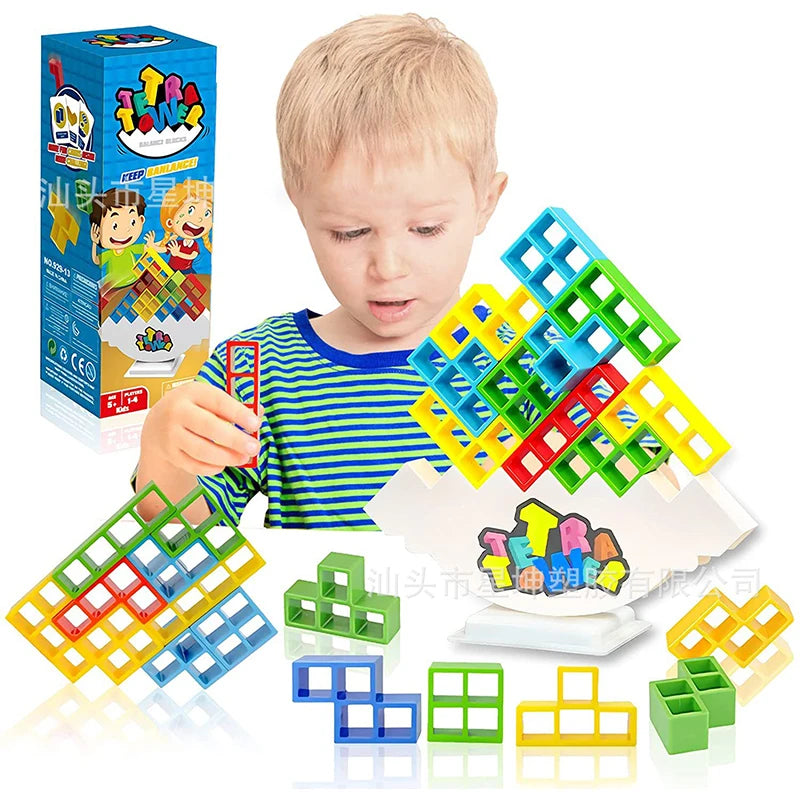 48PCS Tetra Tower Fun Balance Stacking Building Blocks Board Game for Kids Adults Friends Team Dorm Family Game Partie Gifts Toy