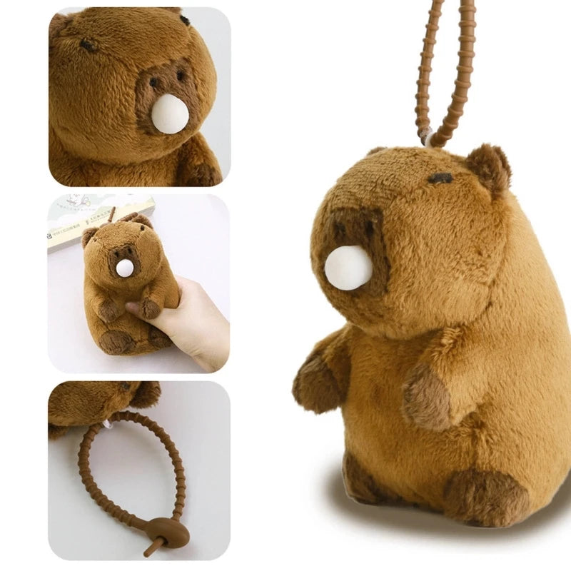 Capybara Plush Keychain Lovely Bag Pendant Keyring Backpack Accessory