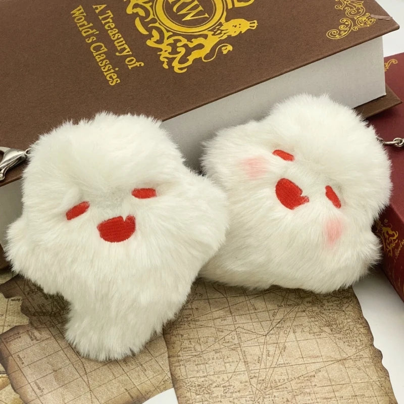 New Genshin Impact Hu Tao Ghost Cute Plush Doll Keychain Kawaii Fluffy Soft Stuffed Toy Backpack Pendant Game Periphery Toy Gift