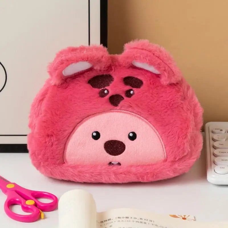 Miniso Loopy Plush Bag Kawaii Cross Dressing Pencil Case Cute Cartoon Storage Portable High-Capacity Makeup Bag Exquisite Gifts