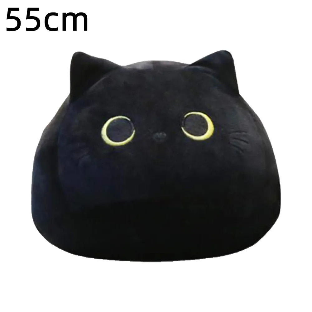 18cm/40cm/55cm Black Cat Shaped Soft Plush Pillows Doll Lovely Cartoon Animal Stuffed Toys Girls Birthday Gifts Ornaments