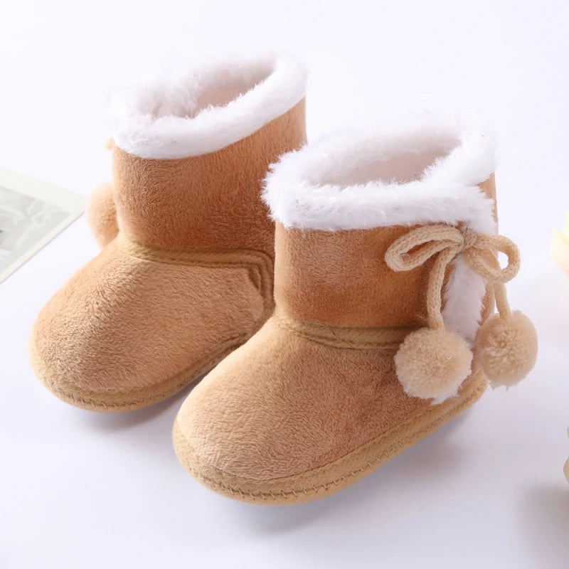 Winter Snow Baby Boots Newborn Warm Booties Soft Sole First Walkers Shoes for Baby Girls Boys Infant Shoes Toddler 0-18Months