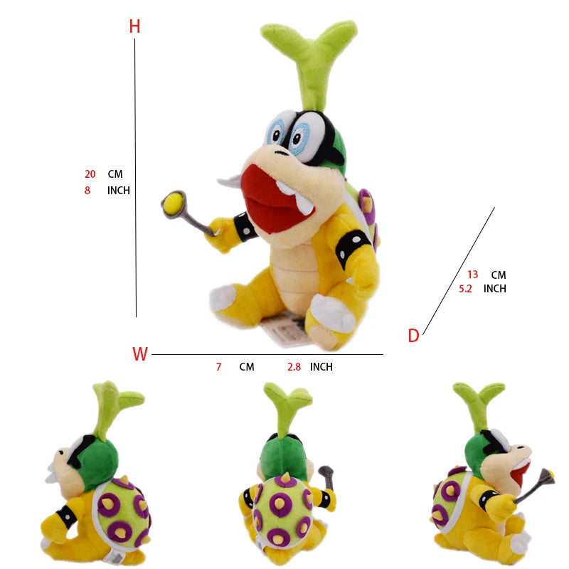 super Mario Bros Plush Toys Wonder Bowser Jr Meowser Lemmy Iggy Bowser Anime Stuffed Cartoon Peluche Dolls Kids Gifts