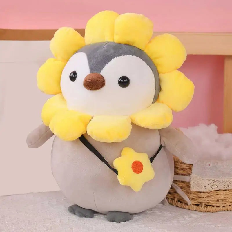 Stuffed Penguin Doll Toy Panda/sunflower/capybara Clothing Penguin Dolls Animal Plushie Penguin Figure Sleeping Hugging Pillow