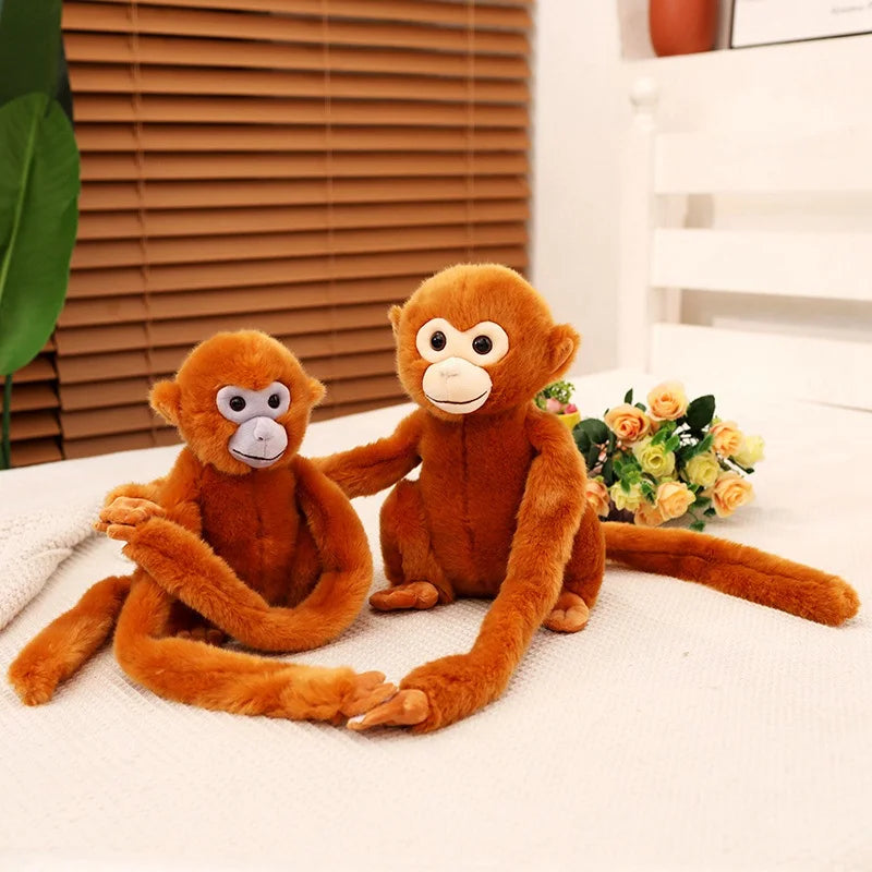 Long Arm Monkey Plush Golden Monkey Plush Toy Soft Stuffed Doll Long-armed Monkey Plushies Baby Sleeping Soothing for Boys