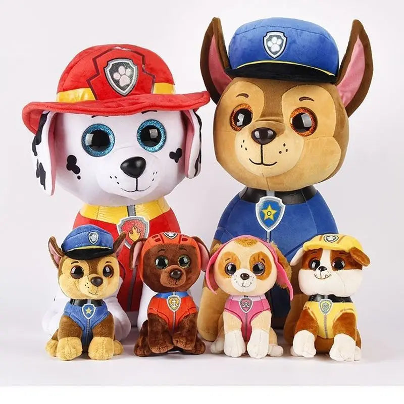 15cm Paw Patrol Cute Cartoon Dog Plush Dolls Soft Stuffed Plush Pendant Toys Chase Marshall Rocky Skye Rubble Child Gifts