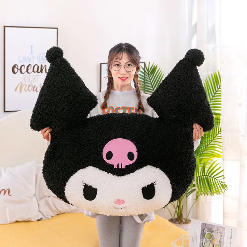 Oversized Kuromi Melody Sanrio Kawaii Super Soft Plush Pillow - Plushy Mart