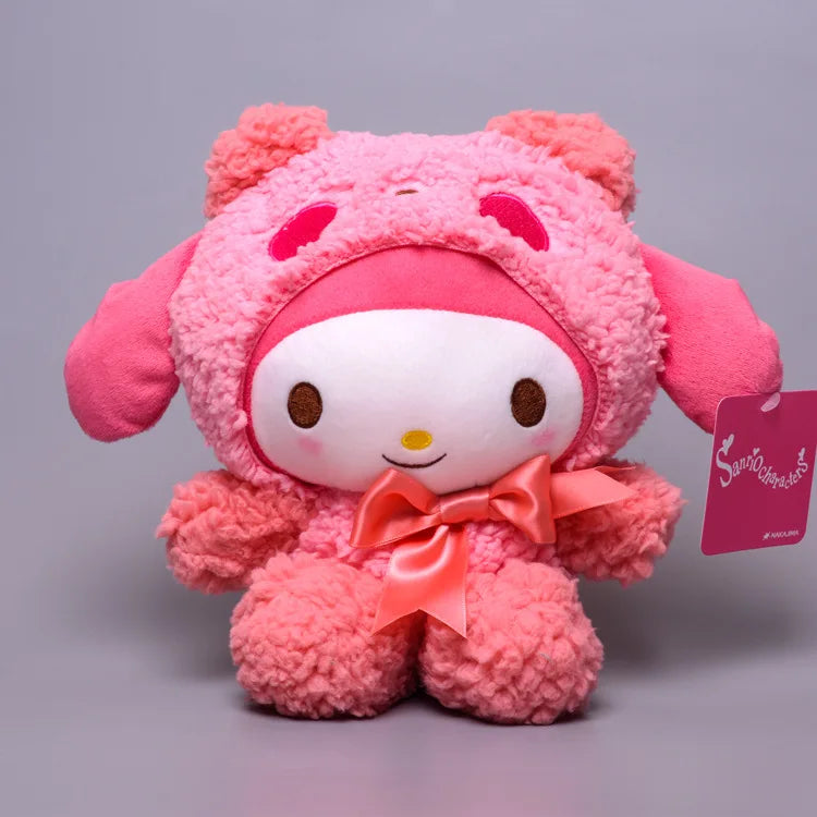 25Cm Plushie Sanrio Plush Toy Kawaii Hello Kitty Kuromi My Melody Cinnamorol Stuffed Animals Plush Doll for Kids Birthday Gift