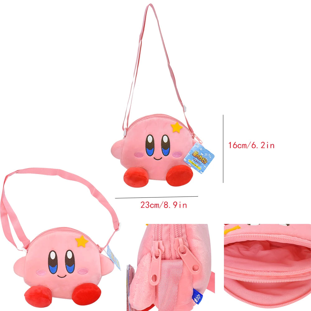 4 Styles Kirby Plush Backpack Cartoon Anime Game Stuffed Handbag for Girls Kids Birthday Christams Gift