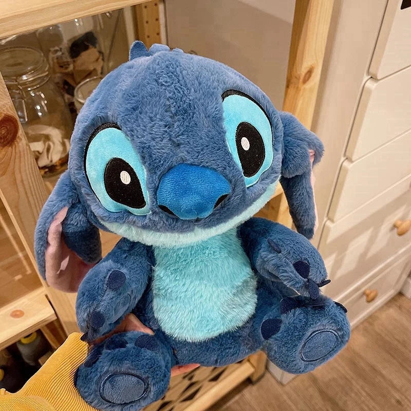 Lovely Sitting Stitch Plush Toy Stuffed Cartoon Anime Lilo & Stitch Angel Plushies Cuddly Doll Throw Pillow Gifts Girl Kids