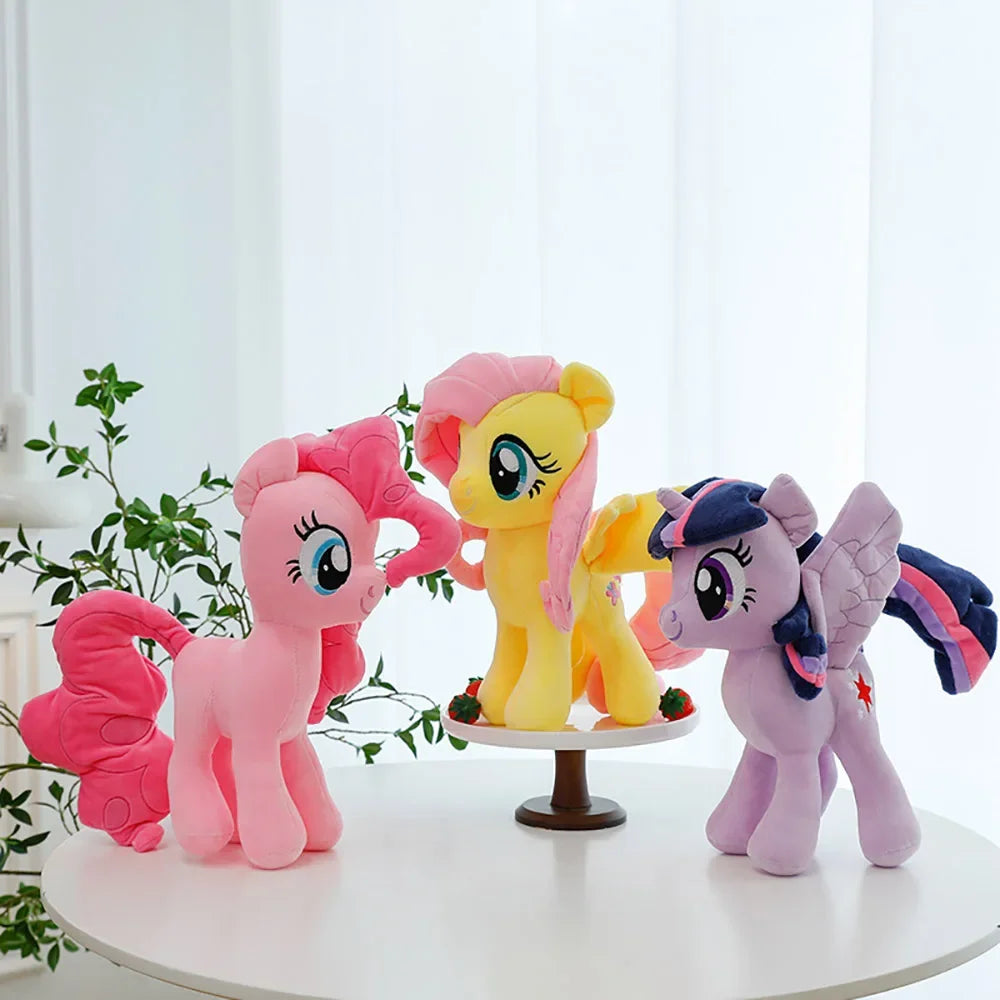 30CM My Little Pony Kawaii Toys Pinkie Pie Fluttershy Twilight Sparkle Soft Stuffed Dolls Ornaments Plushie Gifts For Kids