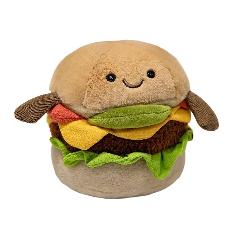 Creative Fun Hamburger Plush Toy Soft Stuffed Wedding Bouquet Cushion Funny Flower Pillow Cute Burger Doll Creativ Birthday Gift