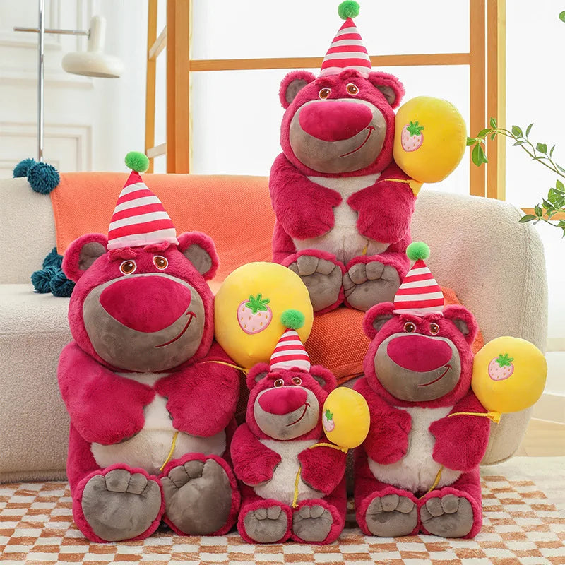 35/45cm New Balloon Strawberry Bear Doll Plush Toy Cute Doll Birthday Valentine's Day Pillow Gift