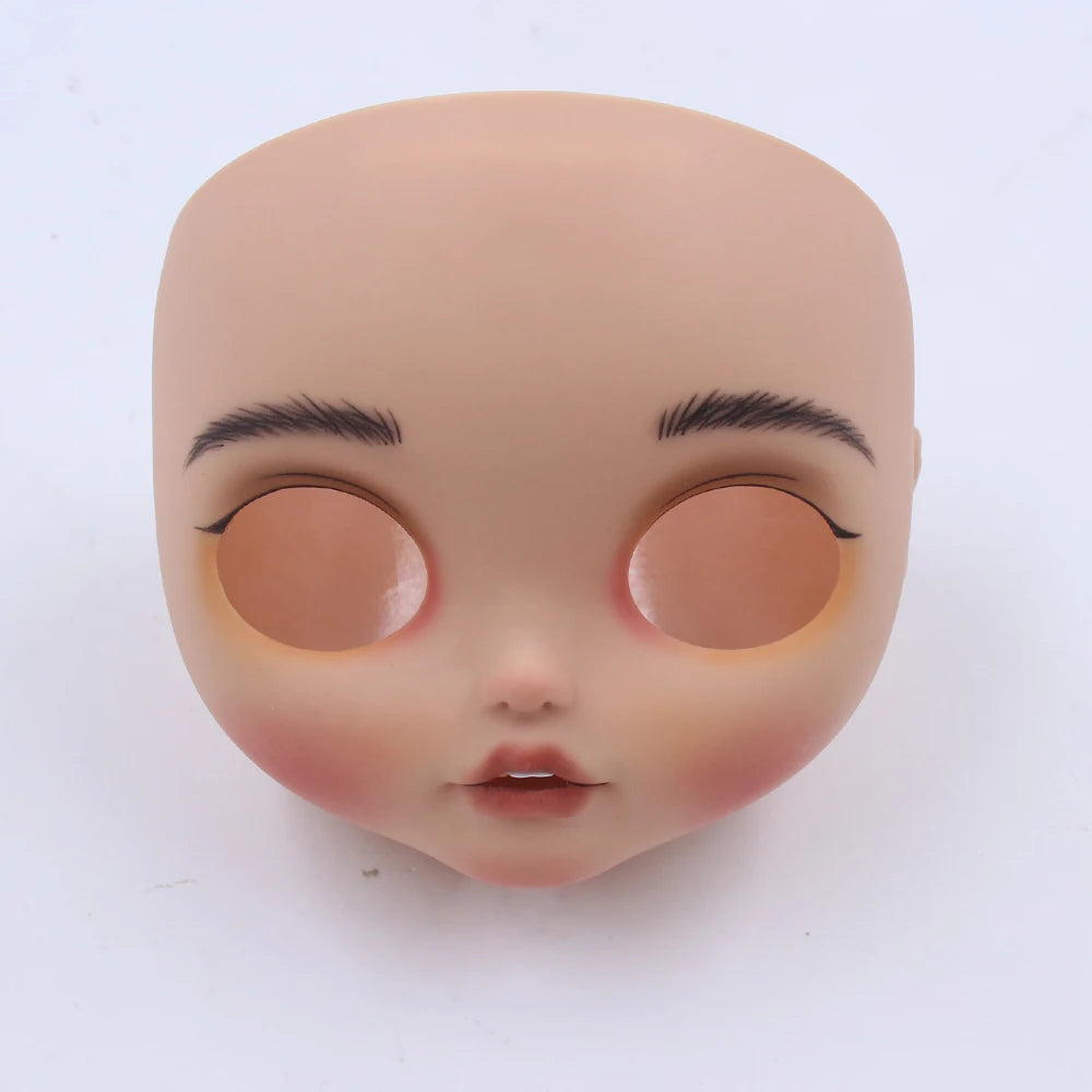 Blyth1/6 doll Hand-painted shell DIY frosted face lip carving eyebrows handmade Ears