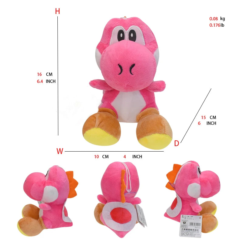 Mario Bros Plush Toys Luigi Yoshi Princess Peach Toadette Bowser JR Waluigi Wario Anime Stuffed Cartoon Peluche Dolls