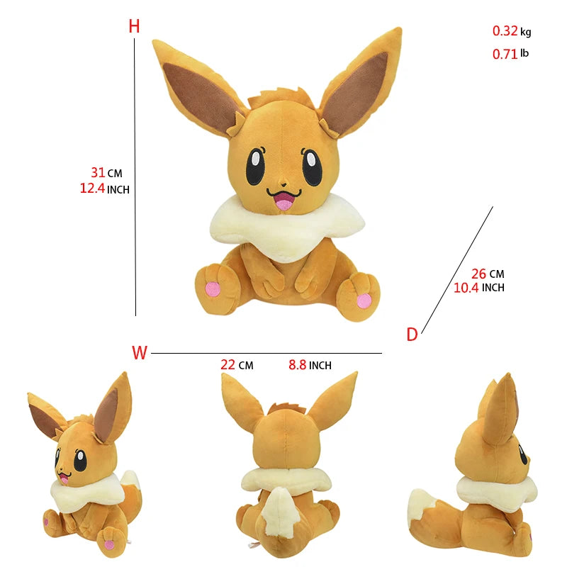 Big Size Pokemon Plush Toys Eevee Umbreon Cartoon Figure Peluche Dolls KJolteon Vaporeon Sylveon Anime Stuffed Dolls Gifts