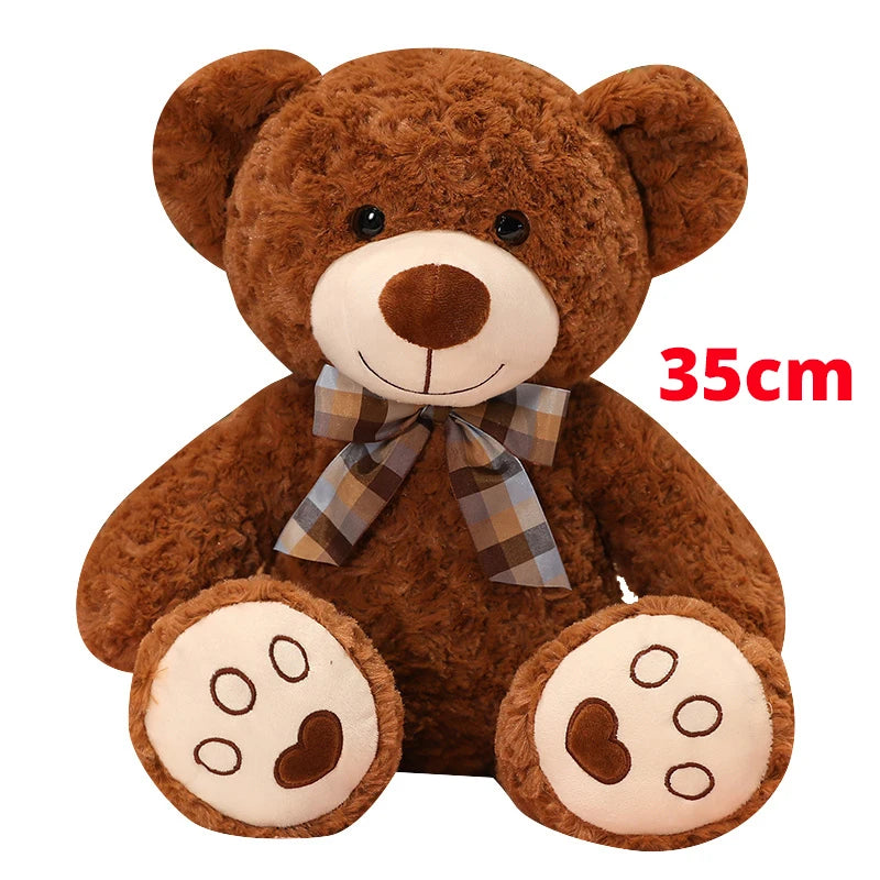 High Quality Cute Plush Bear Plush Pillow Lovely Bow-Knot Bears Plush Toys Stuffed Soft Animal Dolls Xmas Valentine's Gift