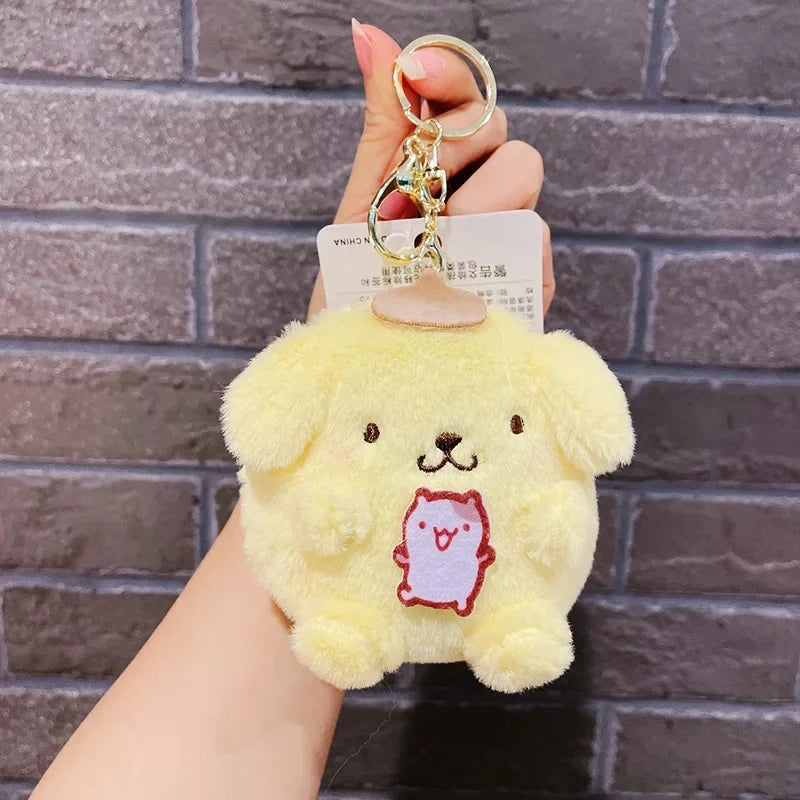 Sanrio Cute Coin Purse Student Children Storage Doll Pendant Plush Toy Small Pendant Key Chain