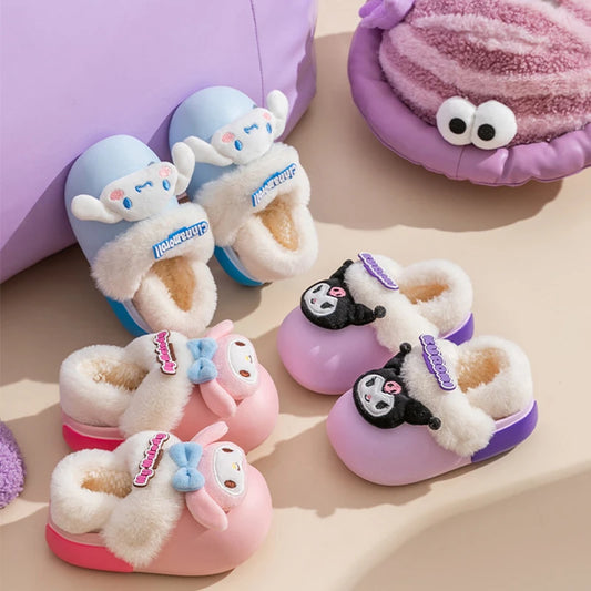 Hello Kitty Sanrio Kids Winter Cotton Slippers - Plushy Mart