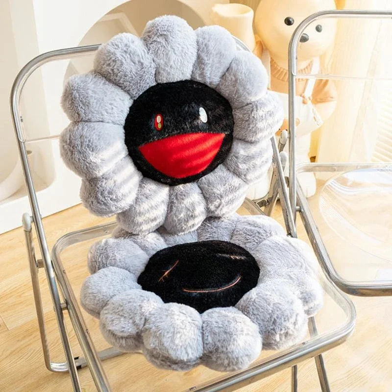 40cm Kawaii Smile Face Sunflower Stuffed Plush Toy Cushion Devil Flower Pillow Home Bedroom Auto Decor Doll Girls Gift