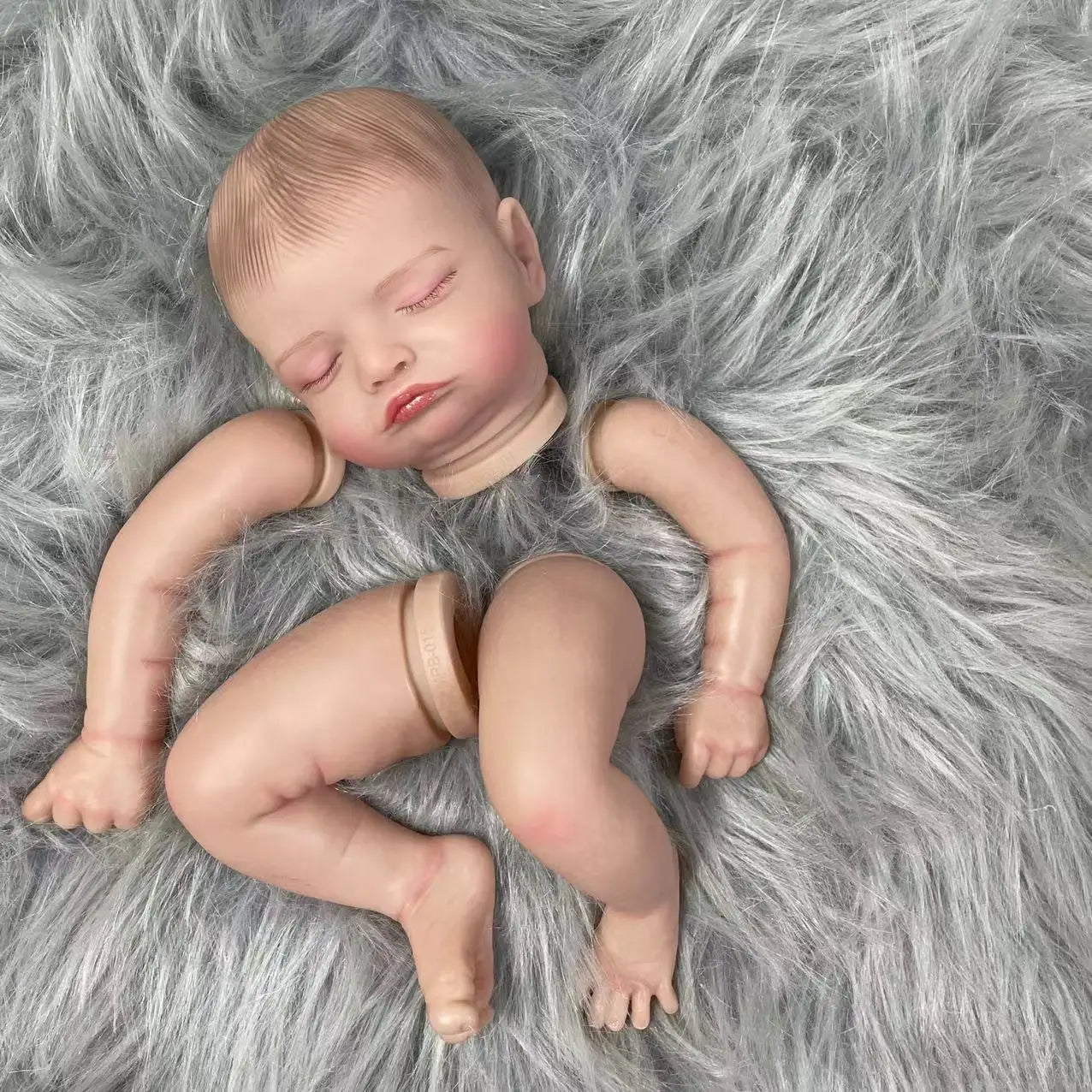 19 inch Painted Vinyl Reborn Doll Kit Rosalie Unassembled Lifelike Baby 3D Painting with Visible Veins Cloth Body Included