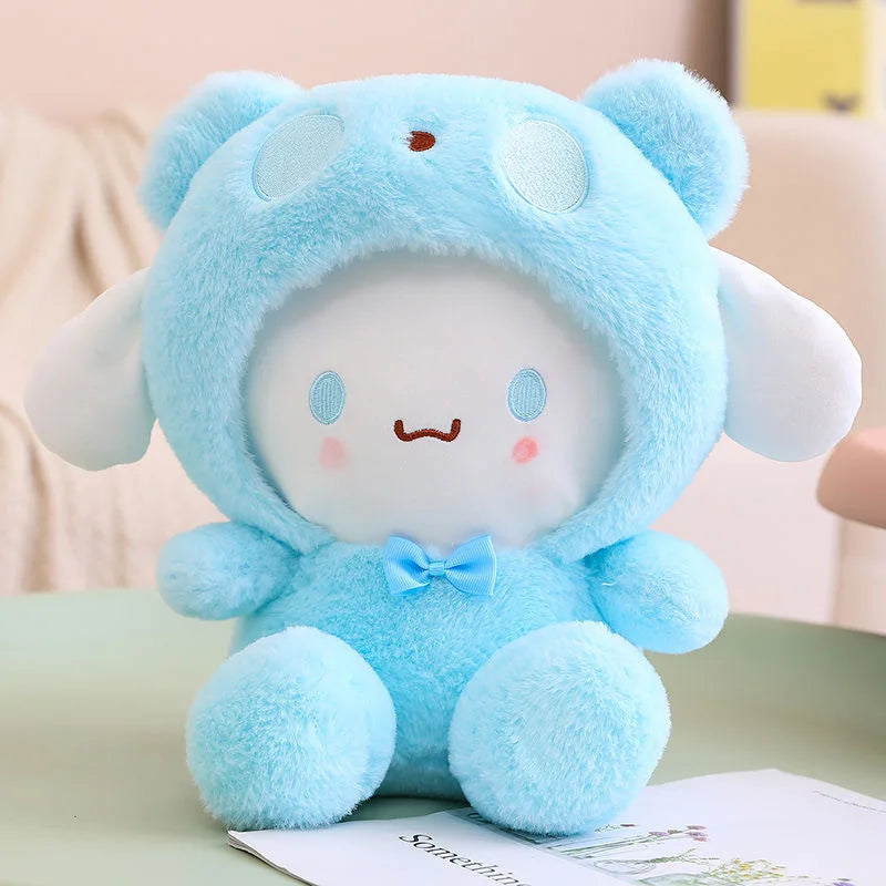 kawaii Sanrio Plushies Toy Hello Kitty Cinnamonroll Pochacco Kuromi Plush Doll Cos Bear Cute Toys Children Birthday Gifts