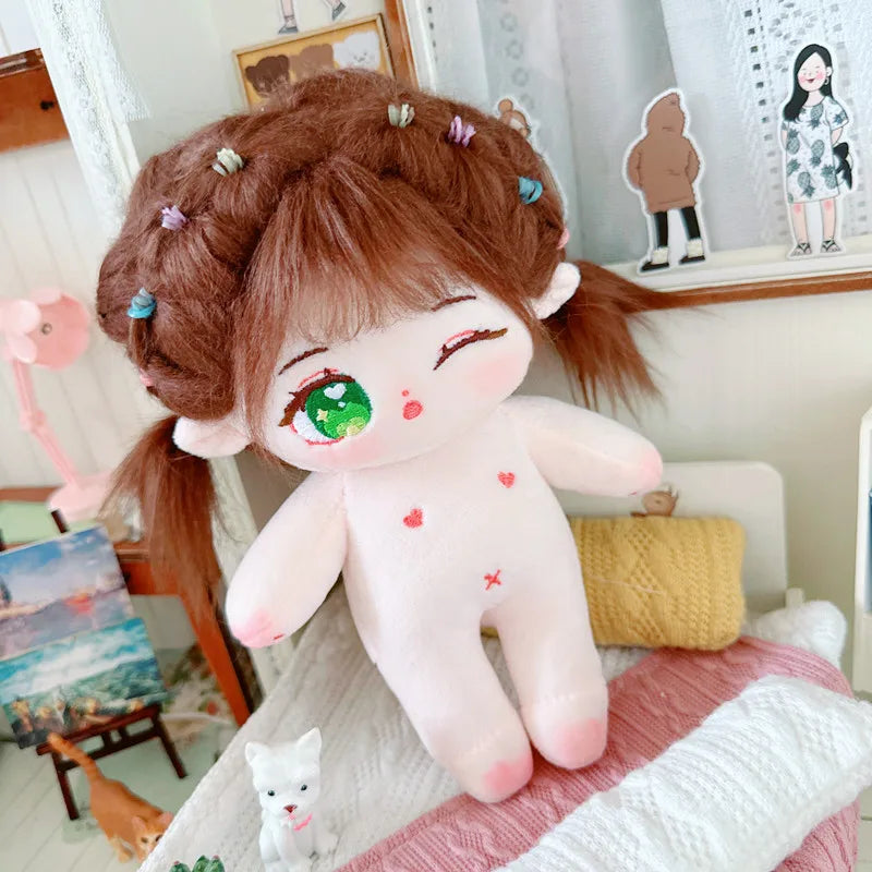 20cm IDol Doll Plush Cotton Star Dolls Kawaii Stuffed Baby Plushies No Attributes Dolls Toys Fans Collection Children Gifts