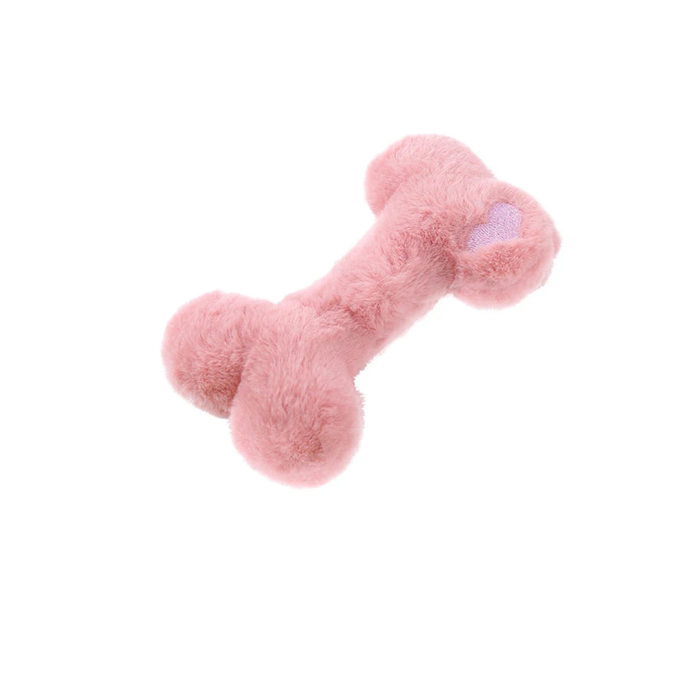 1PC Pet Supplies Plush Bone Modeling Containing Bb Called Sound Bite Dog Interactive Toy Wear-Resistant