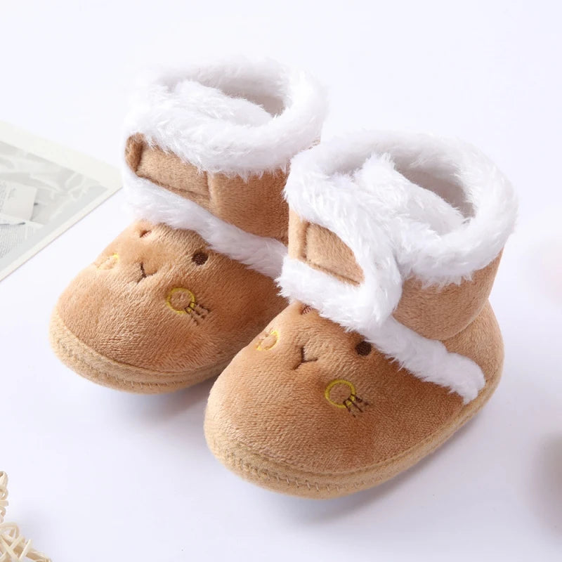 Winter Snow Baby Boots Newborn Warm Booties Soft Sole First Walkers Shoes for Baby Girls Boys Infant Shoes Toddler 0-18Months