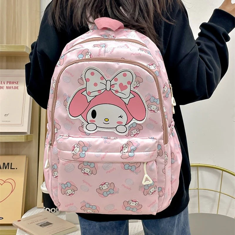 Anime Sanrio Plush Toy Cinnamoroll Backpack Children Girl Boy Black Blue Schoolbag Kawaii Student School Bag Computer Large Gift