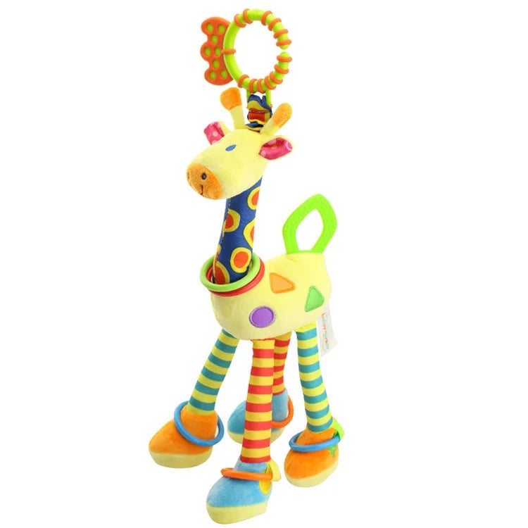 Baby Development Soft Giraffe Animal Handbell Rattle Plush Giraffe Toys / Baby Giraffe Animal Rattle Toys / Soft Giraffe Animal