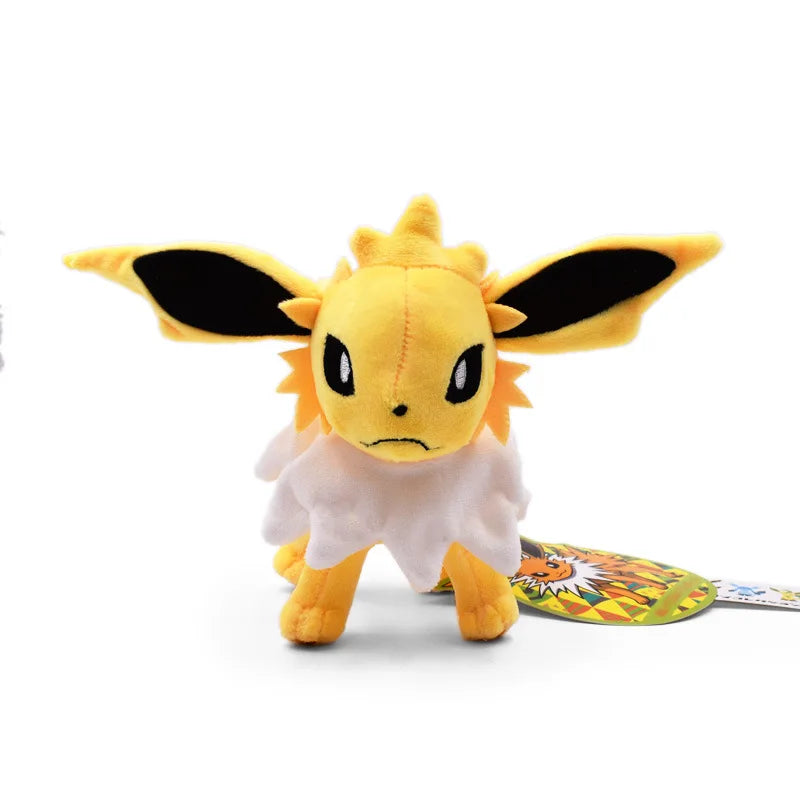 TAKARA TOMY Anime Cartoon Pokemon Eevee Pikachu Plush Toy Collection Evolution Set Stuffed Doll Christmas Birthday Gift