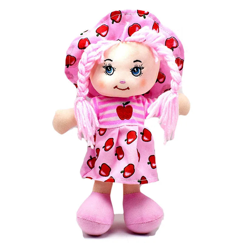 Cartoon Kawaii Fruit Skirt Hat Rag Dolls Soft Cute Cloth Stuffed Toys for Baby Pretend Play Girls Birthday Christmas Gifts