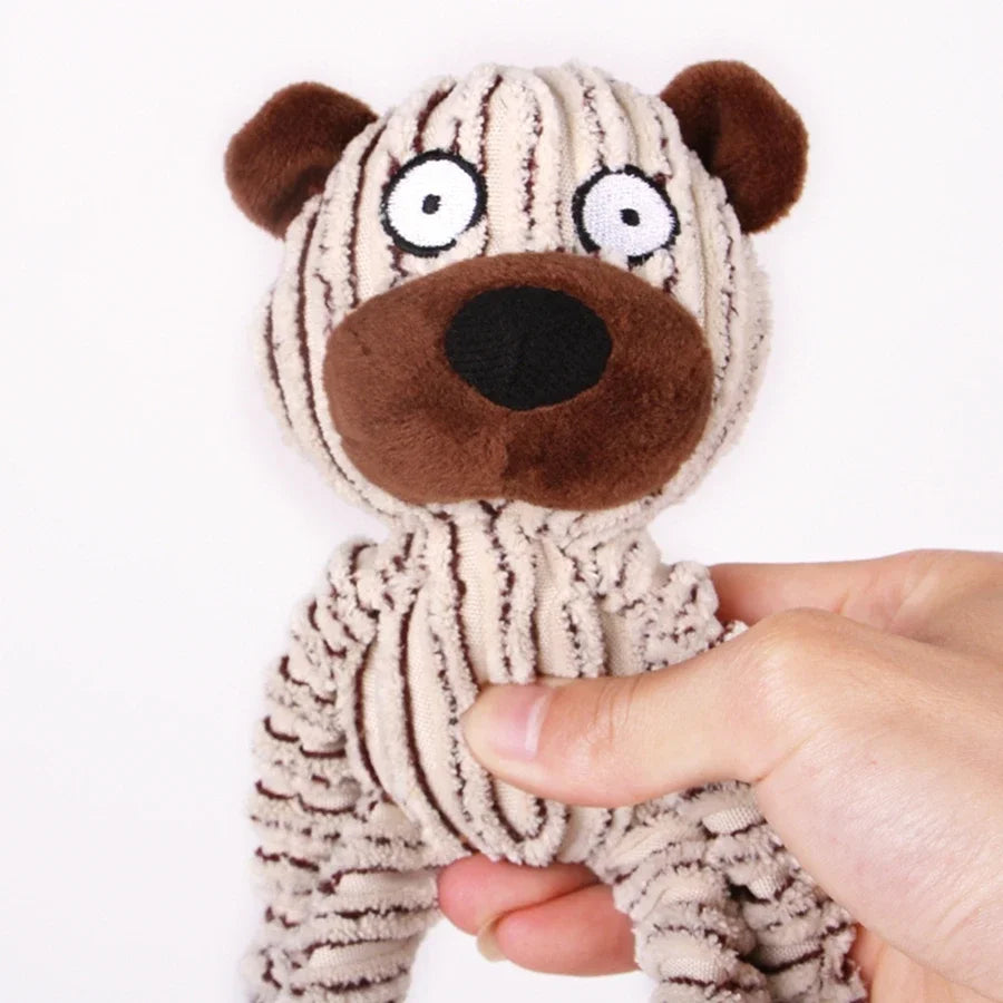 1pcs pet plush toys for relieving boredom, biting and grinding teeth, and making noise for dogs