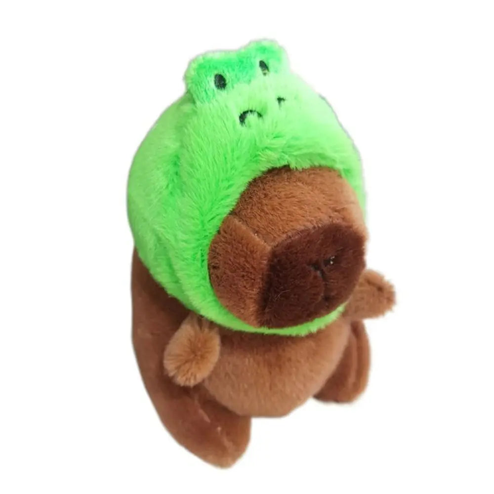 Multicolor Plush Capybara Keychain Cute Toy Cartoon Capybara Headgear Capybara Doll Accessories Guinea Pig Fluffty Animal Doll