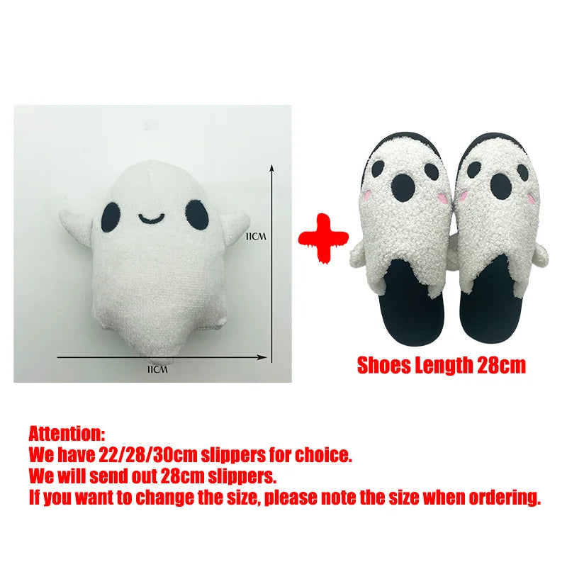 TreasuringU Halloween Kawaii Bat Plush Toys with Slippers Cute Plushie Dolls Cartoon Funny Ghost Toys Kids Birthday Gift