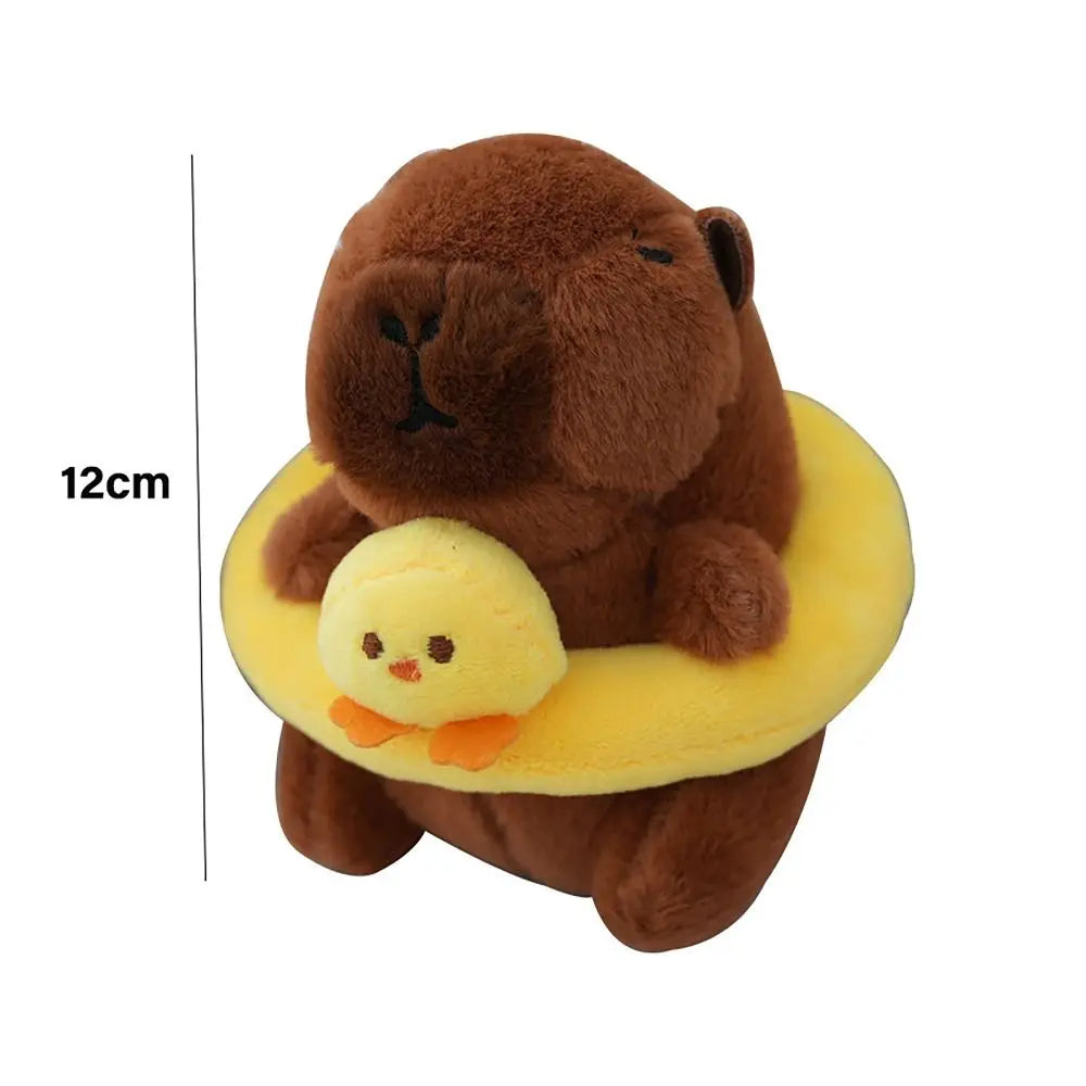 Swimming Ring Capybara Plush Capybara Keychain Stuffed Animals Cute Toy Capybara Bag Pendant Headgear Capybara Doll