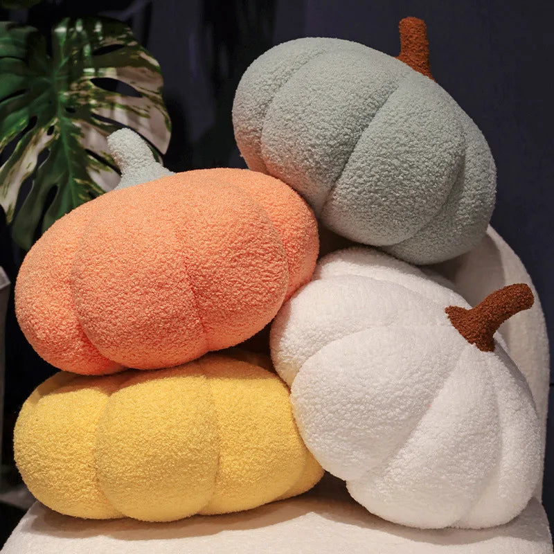 10cm Kawaii Nordic Halloween Pumpkin Plush Pendant Toy Plushie Soft Plant Stuffed Doll Holidays Decorative Throw Pillow for Kids