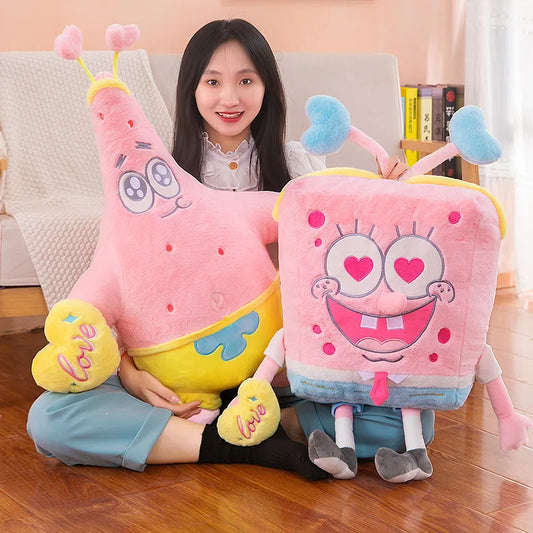 40cm Spongebob Squarepants Patrick Star Pink Kawaii Cartoon Cosplay Stuffed Plush Toys Doll Birthday Gift For Kids Girls Boys