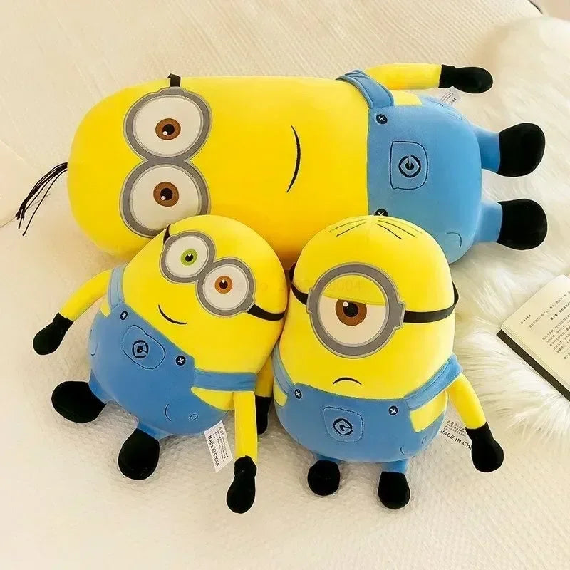 2024 Hot Cute Minions Movie Characters Yellow Plush Toys Bob Stuart In Jeans Soft Toys Dolls & Hobbies Christmas Birthday Gifts