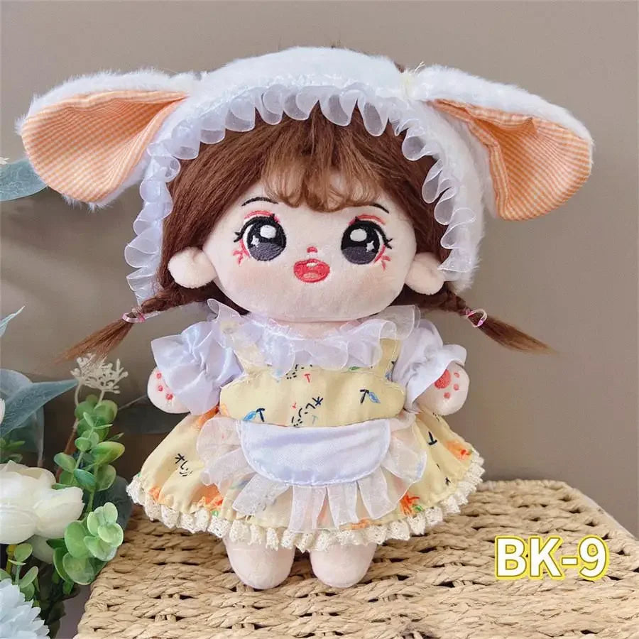 For Baby Three V3/20CM Cotton Doll Plush Doll Replacement Outfit Lolita Maid Dress Playing House Accessories for labubu dress