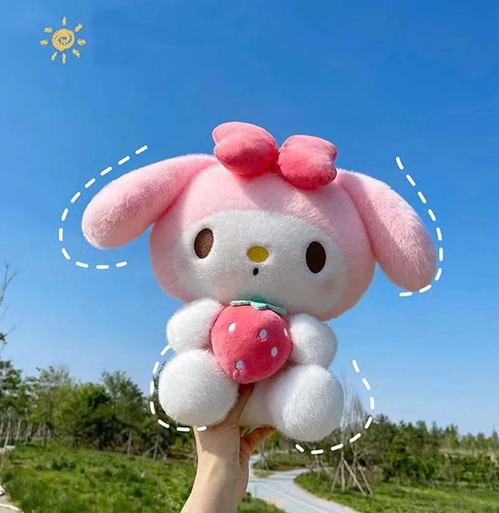 25cm Anime Sanrio Plush Doll Toys Kawaii Kuromi Mymelody Lovely Soft Stuffed Animals Doll Plushie Home Decoration Children's Toy