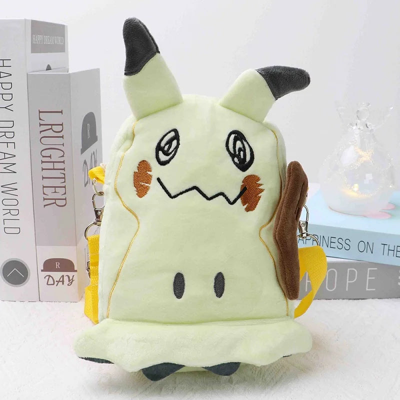 Pokemon Plush Toys Crossbody Bag Cute Gengar Rowlet Pikachu Lucario Eevee Mimikyu Fashion Mobile Phone Bag  Peluche Dolls Gifts