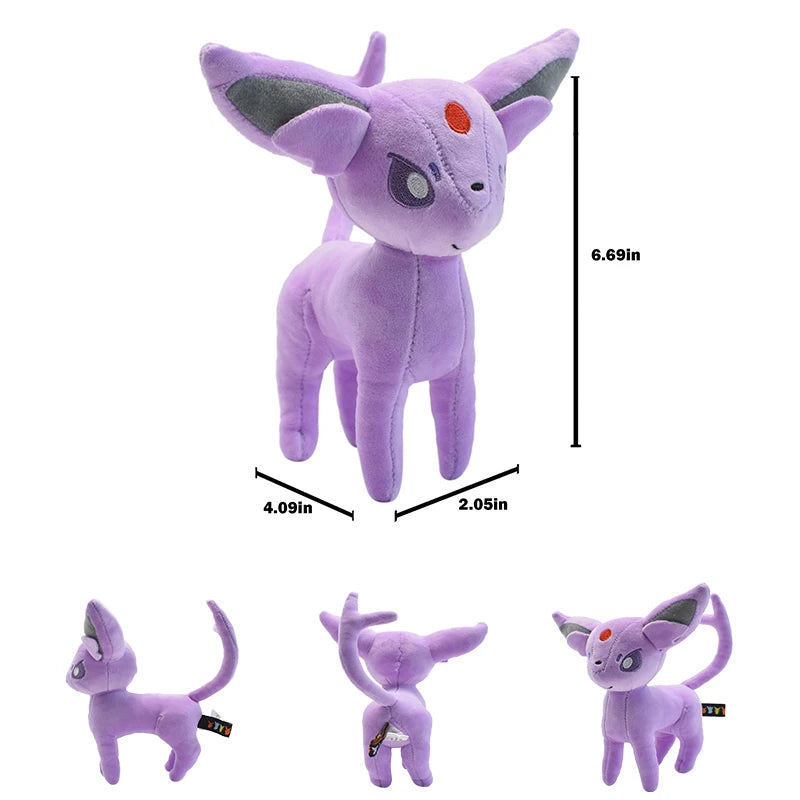 Bigger POKEMON Glaceon Plush Espeon Sylveon Leafeon Jolteon Eevee Vulpix Umbreon Stuffed Soft Toys Doll Cartoon Christmas Gifts